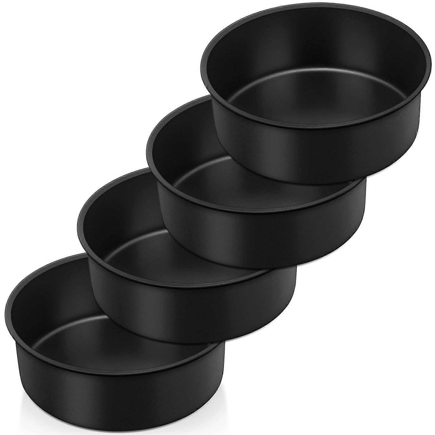 4 Pieces Non-Stick Cake Pan Set for Tier Smash Cakes Baking 6 Inch