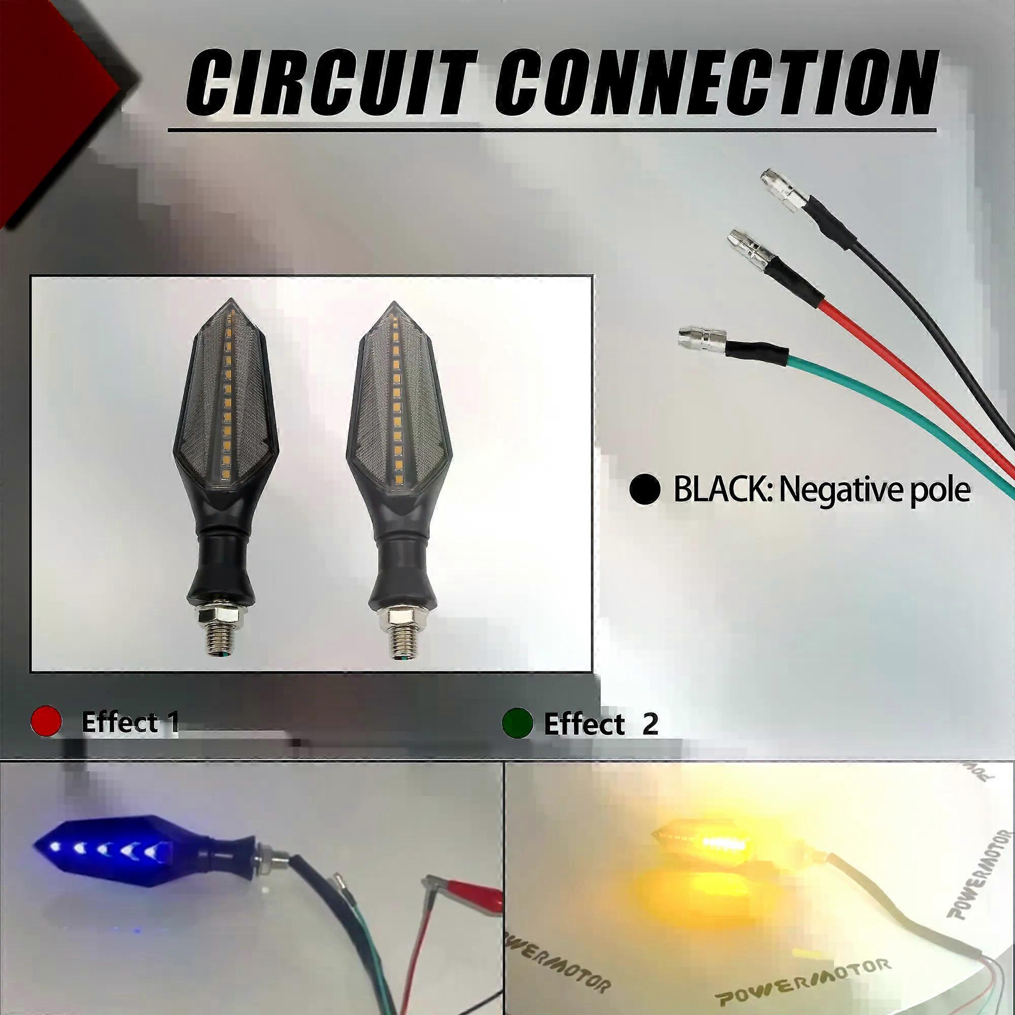Applies to Motorcross LED Turn Signal Light Left Right Indicator For YAMAHA MT-07 MT-09 Ninja ZX6R zx10r Universal Motorcycle Daytime Lamp