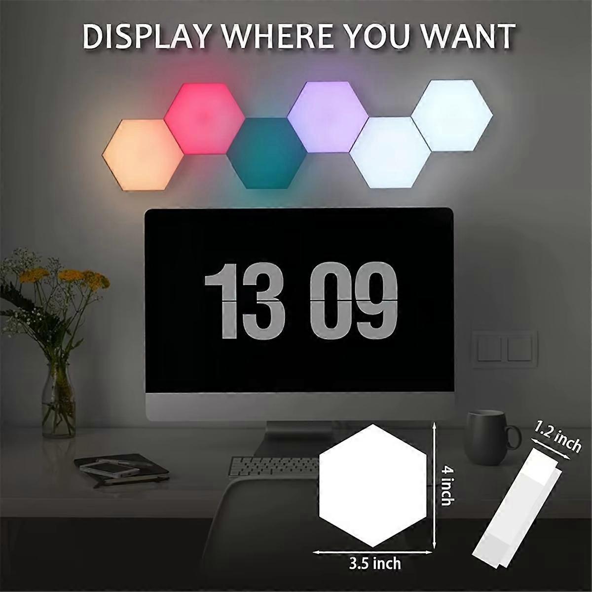 Live-RGB LED Quantum Lamp Hexagon Light Touch Sensor RGBW LED Wall Lamp LED Honeycomb Light Colorful