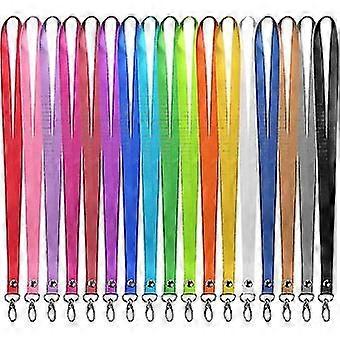 18 جهاز كمبيوتر شخصى مختلطة الألوان حبل الرقبة، حبل الرقبة حزام وكليب قوي، السائبة شارة الحبال