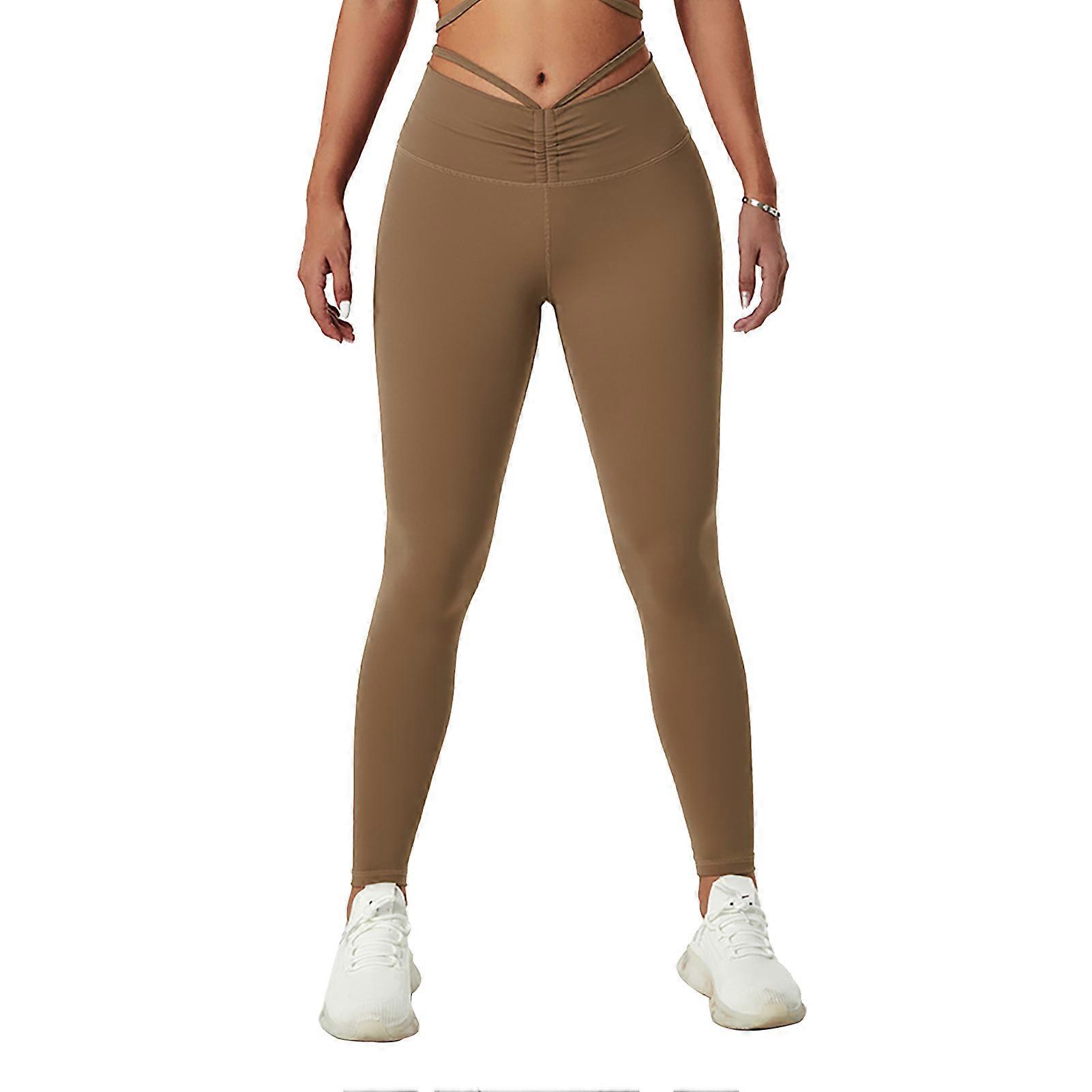 Pants Skin Friendly Hip Lift Patchwork Drawstring Design Quick Drying High Waisted Yoga Leggings for Exercise