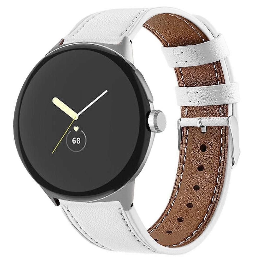 Pyöreä häntänahkainen kellon ranneke Google Pixel Watch 3:lle 45mm