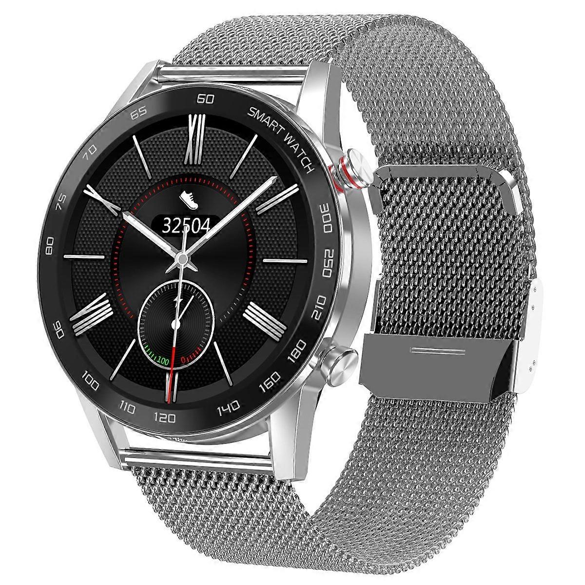1.3 inch Touch Screen Smart Watch Silver Milanese Strap