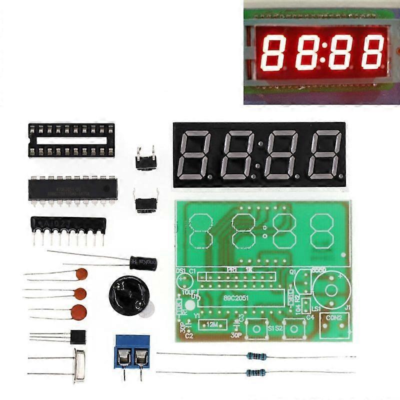 4-bit Digital Clock Training Skill Suit Circuit Board for Electronics Assembly
