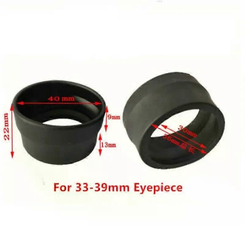 Pair of 33-39mm Soft Rubber Eyepiece Eyecup Guards for Stereo Microscope Telescope Lens