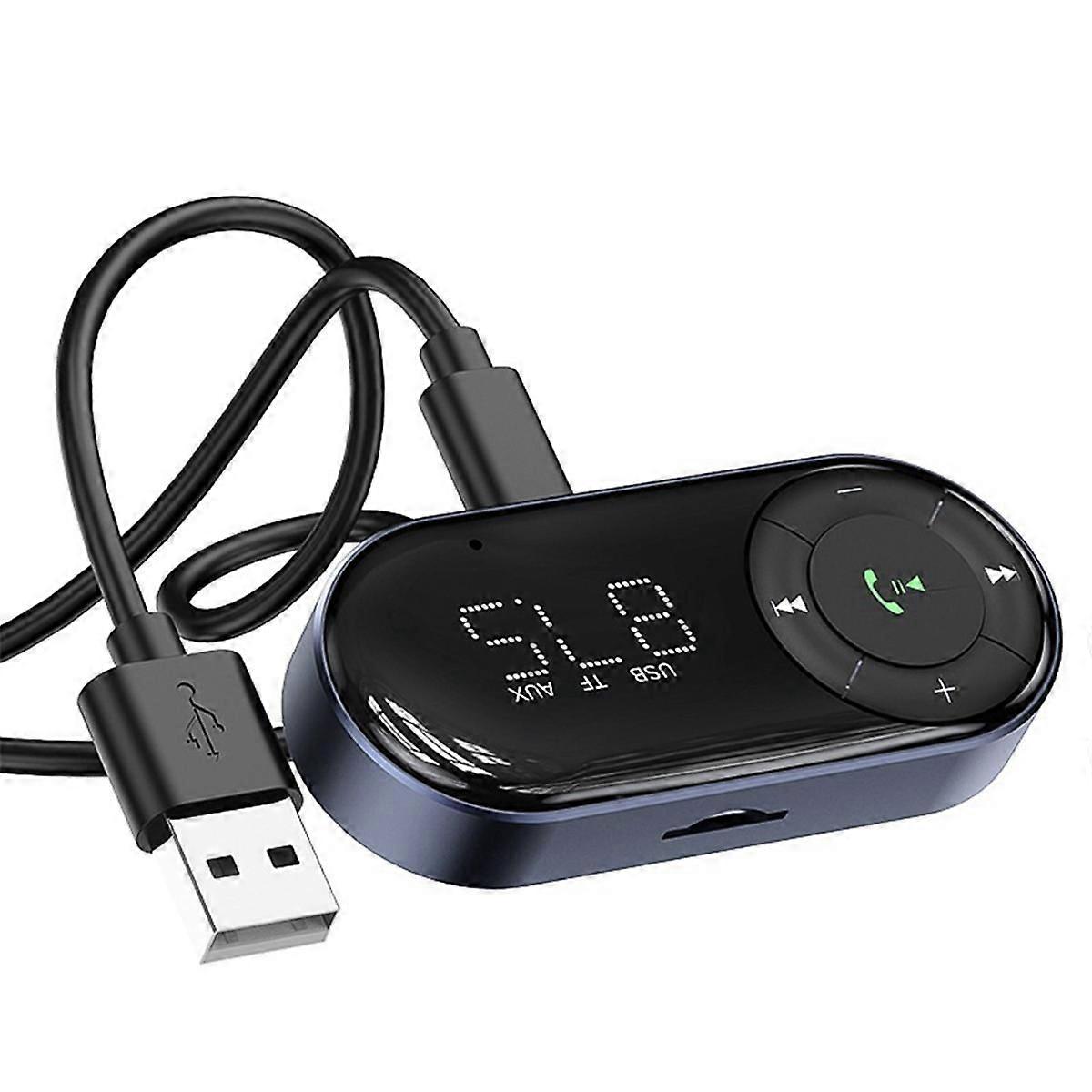 Bluetooth 5.3 Car Adapter Car Fm Receiver AUX Car Bluetooth Audio Receiver Car Hands-Free Bluetooth Receiver