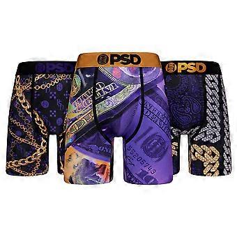 Psd Heren 3 Pack 7" Boxer Briefs - Paars & Goud