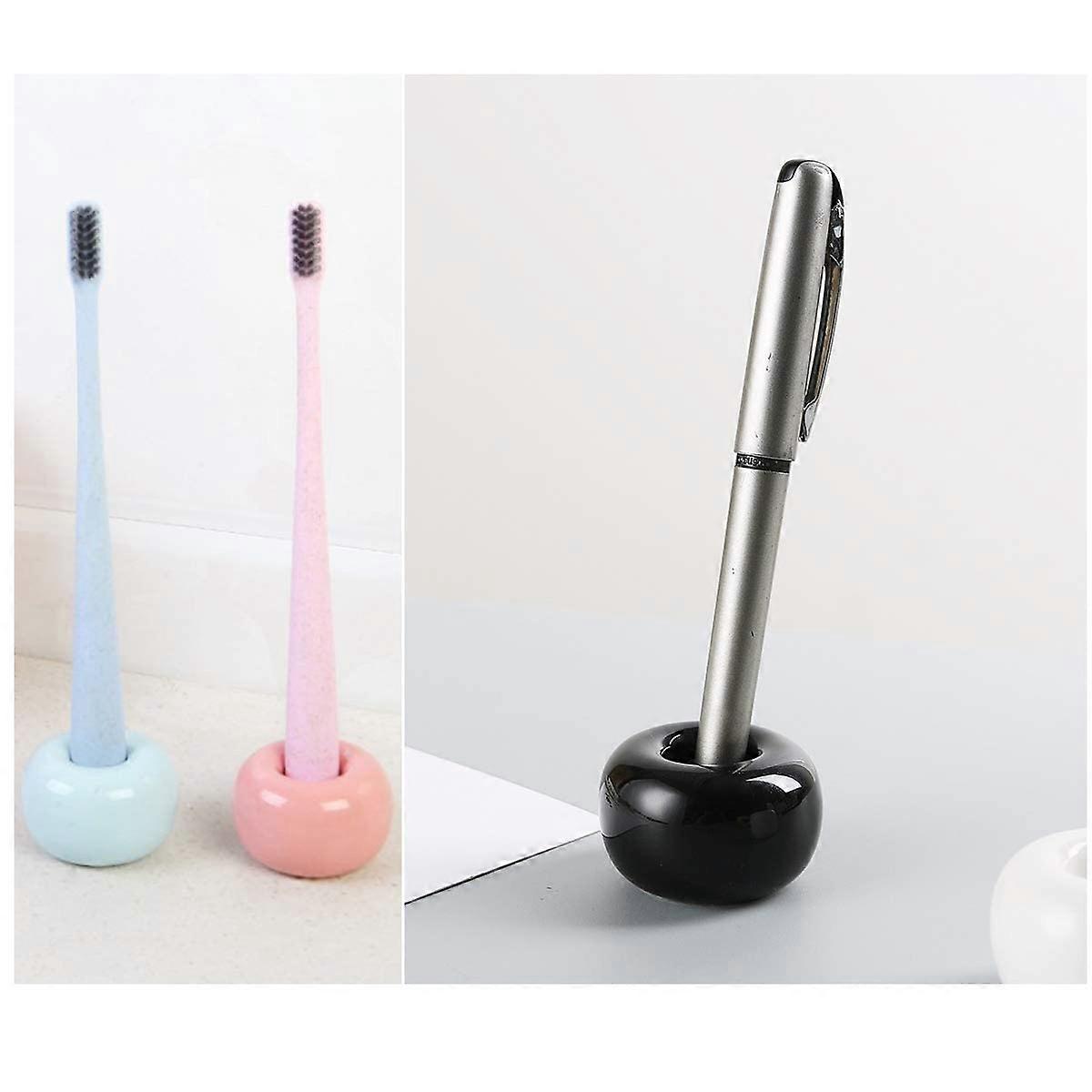 6 Pcs Ceramic Toothbrush Holder  Donut Toothbrush Base Holder