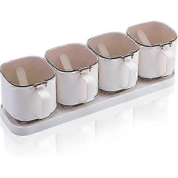Spice box Acrylic spice box Spice jar set Set Spice jars with spoons and cover for storing pepper spices