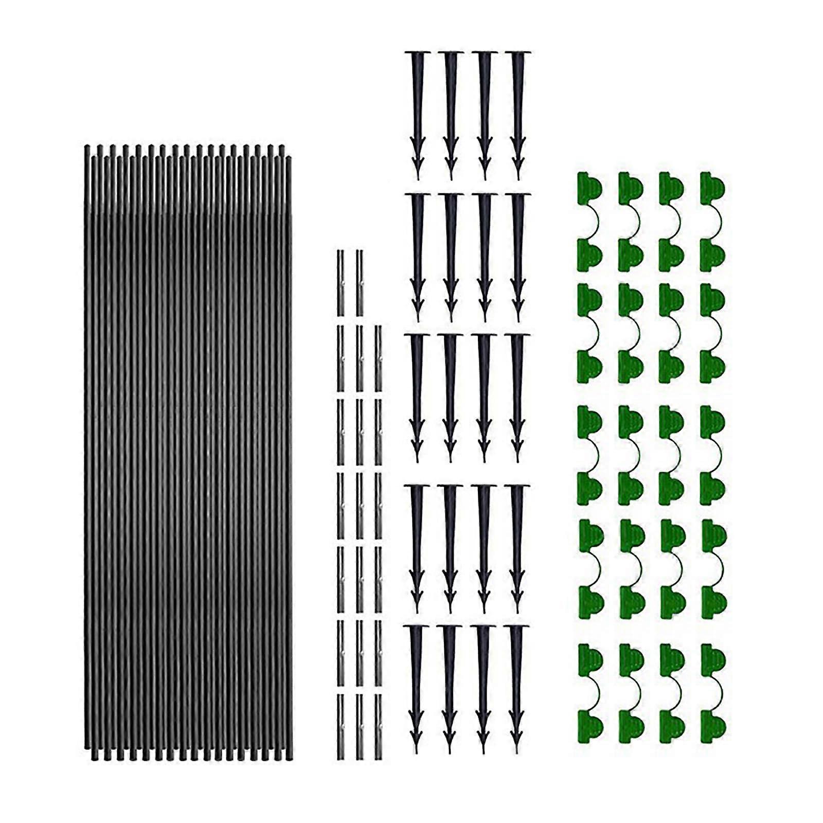 Greenhouse Hoops Grow Tunnel Rust-Free Garden Hoops Frame 6ft Row for Raised Bed Plant Shade and Garden Netting
