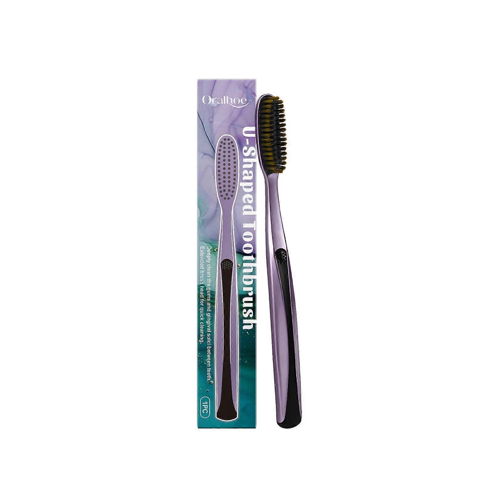 U-Shaped Toothbrush, Deep Cleaning & Gum-Friendly, Extended Brush Head, Soft PBT Bristles, PP Handle, Pet Bristles, Efficient Plaque Removal, Morning