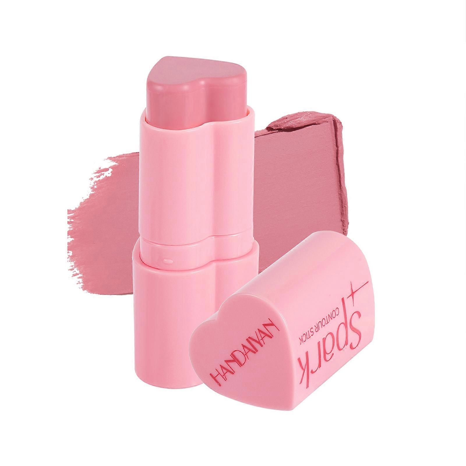 أحمر الخدود هايلايتر القلب أحمر الخدود بلسم التشطيب عصا الوجه تسليط الضوء على لؤلؤة ناعم بريق ماكياج