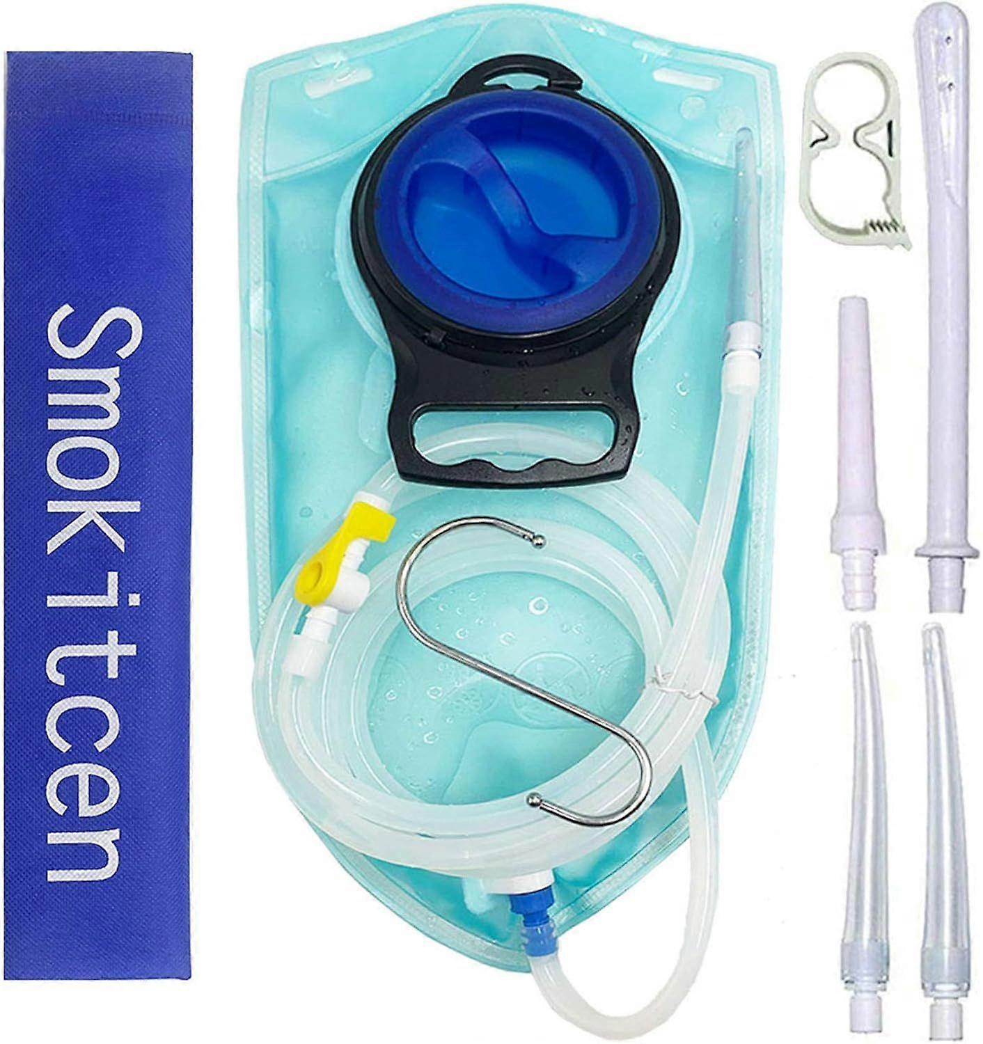 2025 Latest Model 2L Enema Bag Kit 5ft. Long Silicone Hose 3 Multi-Size