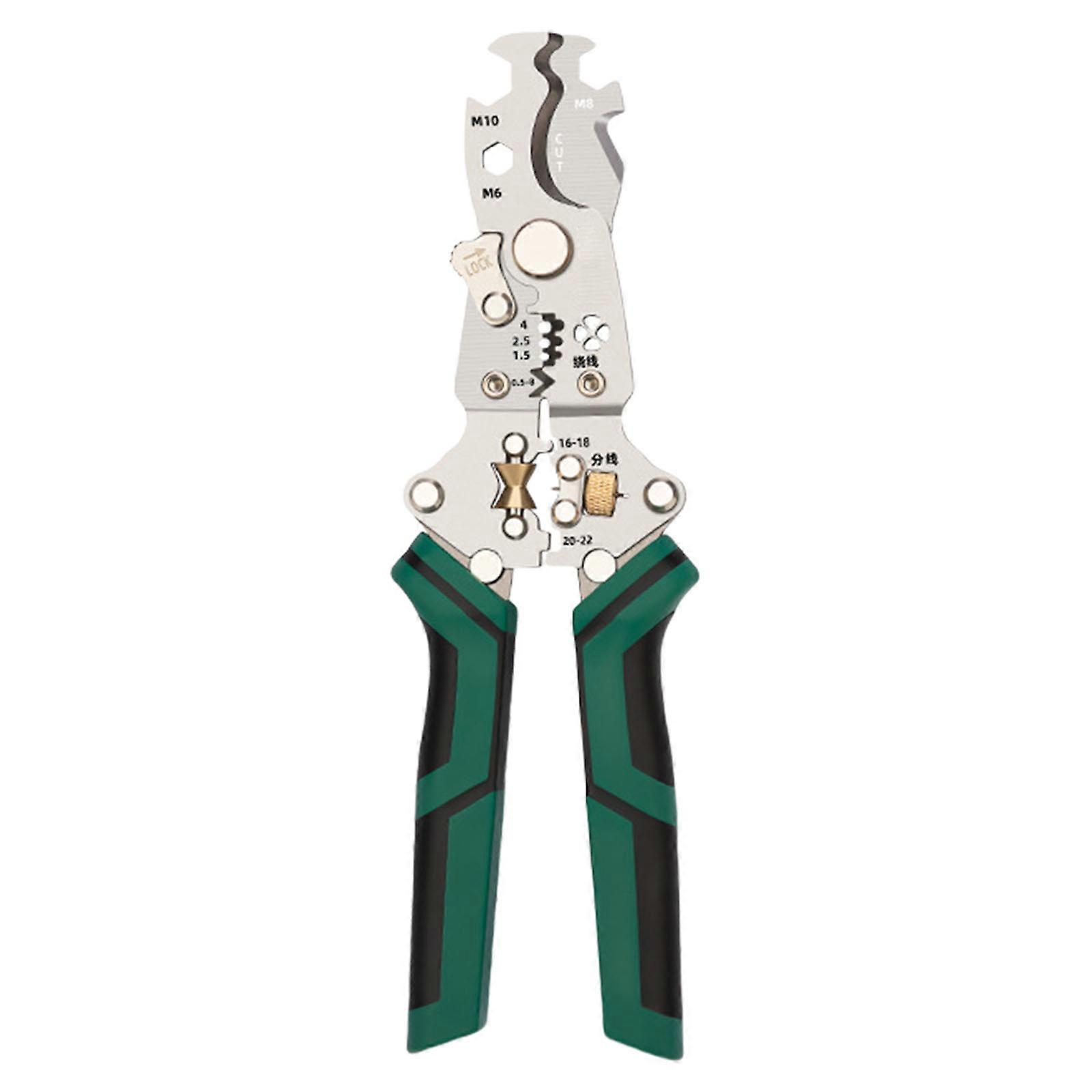 Wire Stripping & Cutting Tool Portable Folding Wire Stripper Versatile Wire Processing Tool for Home & Professional Use