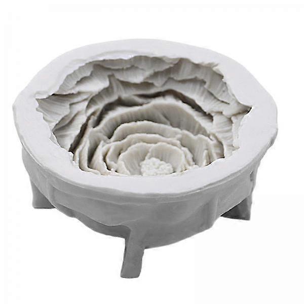 6x Peony Silicone Candle Casting Model Peony Gypsum Casting Easy