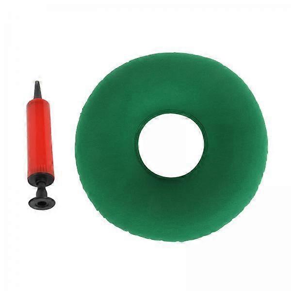 2xInflatable Donut Cushion Seat Pad 15'' for Maternal Recovery Green