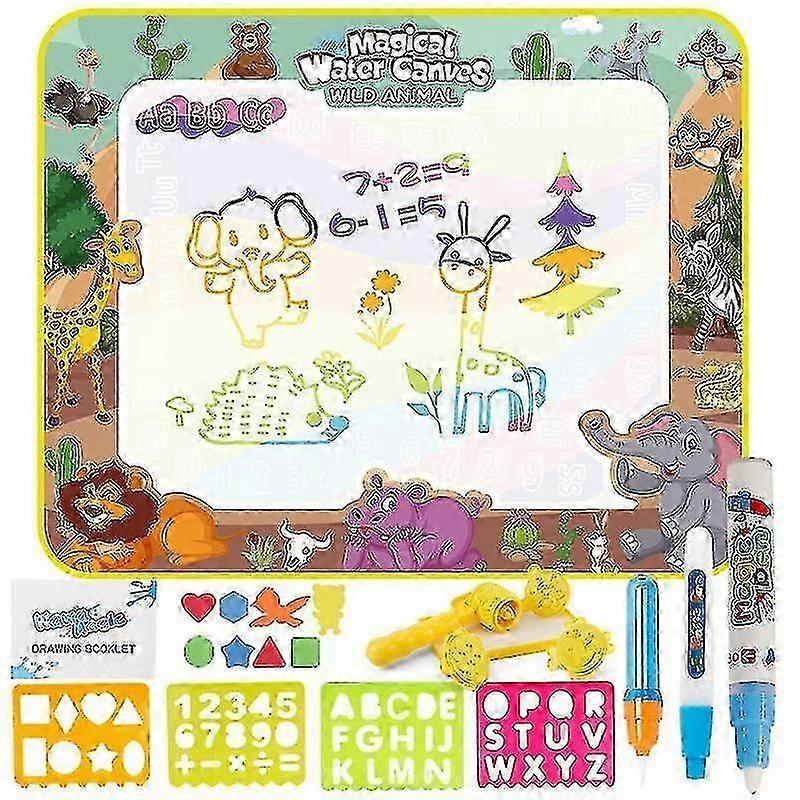 Magic Water Drawing Mat, Water Doodles Drawing Pad, Magic Painting Water Mat With Water Pen Tools Accessories For Kids 100 X 80 Cm - Youa