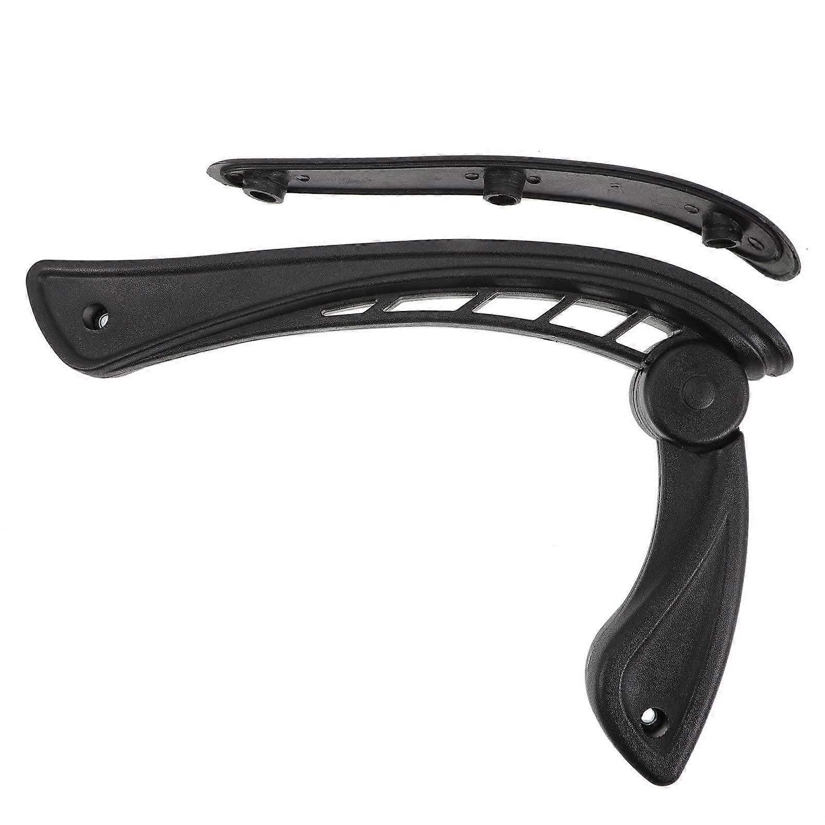 Ergonomic Chair Armrest Replacement 2 Pack for Plastic Office Chairs - Adjustable, Durable, Black Color