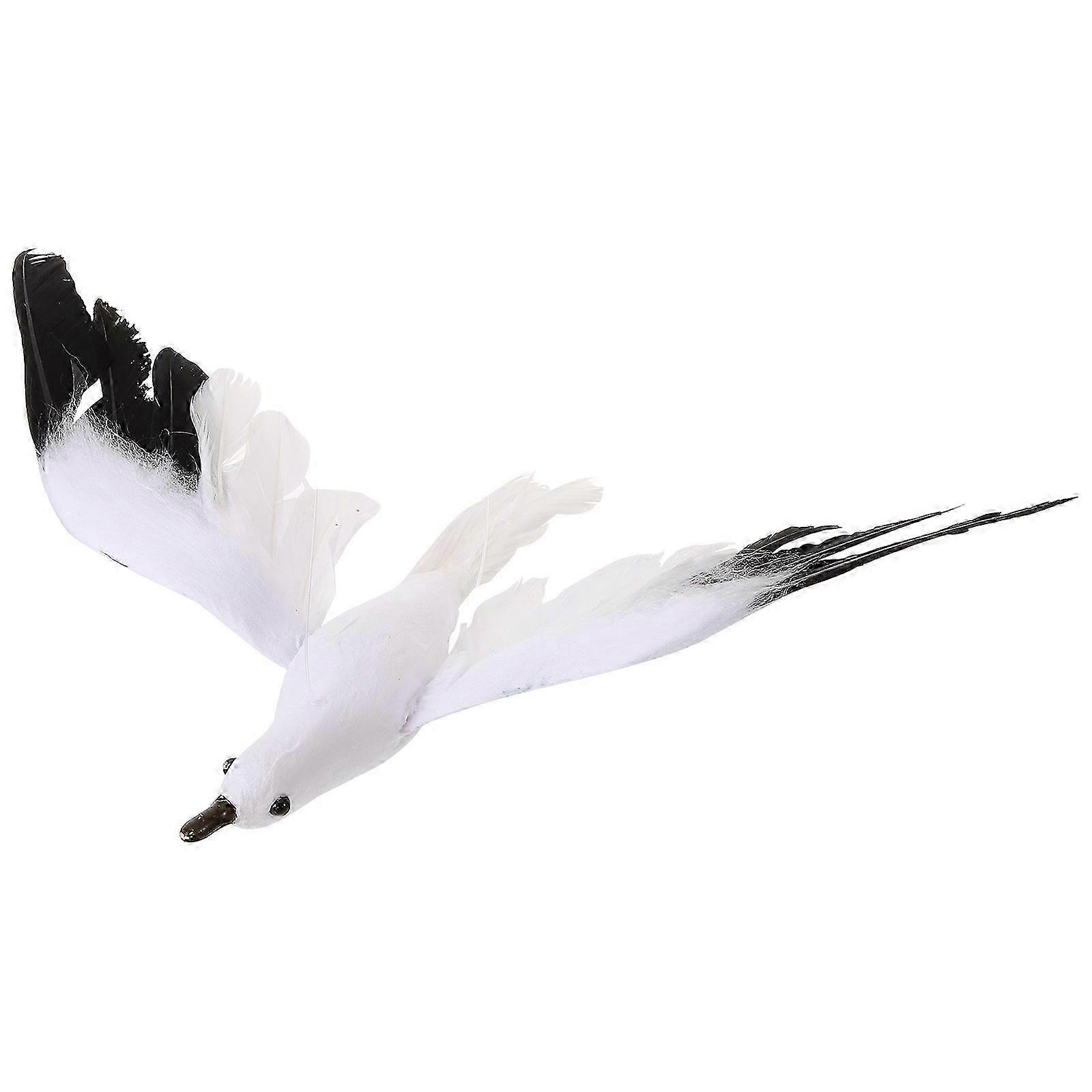 Artificial Feather Birds Hanging Ornament Seagull Craft 24x22cm