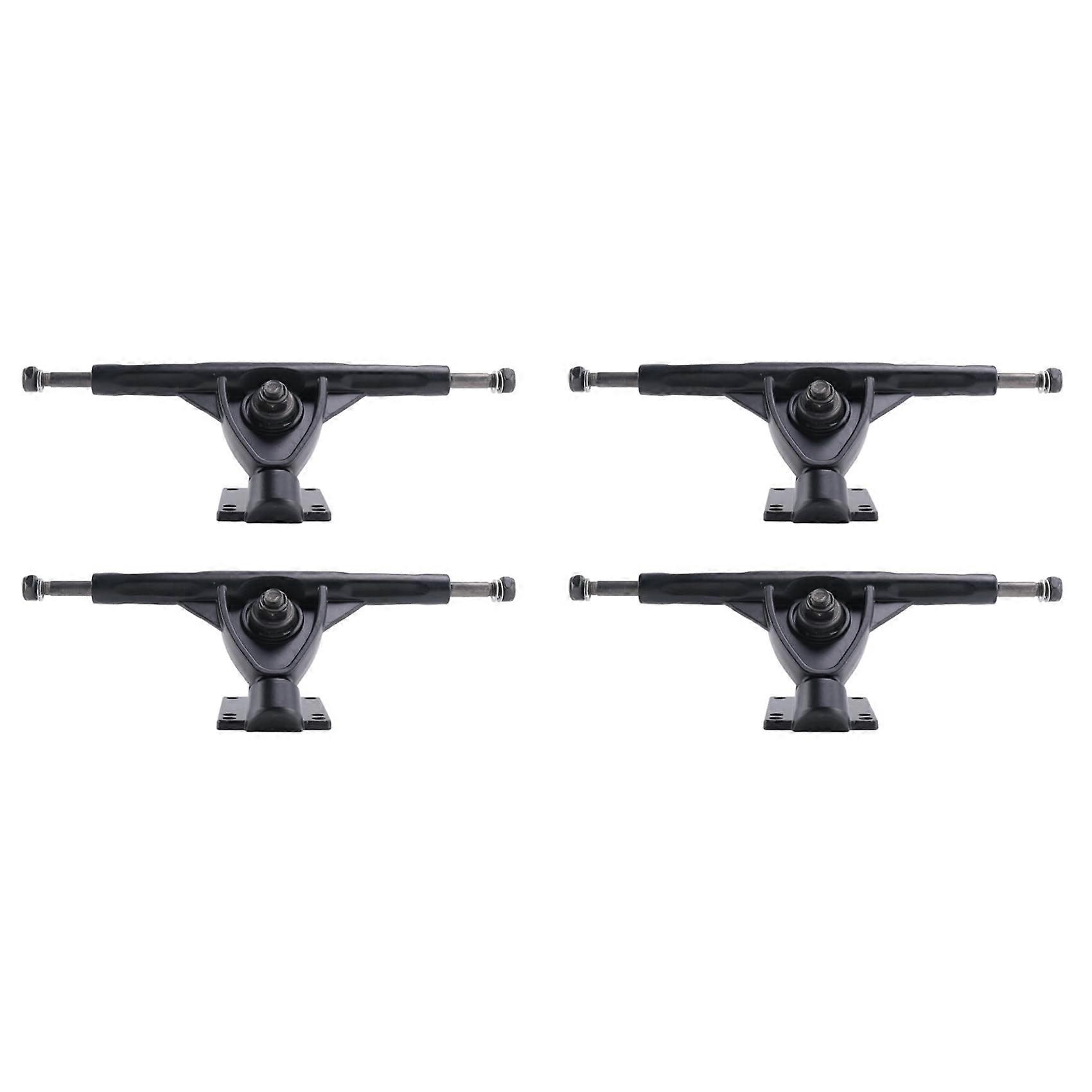 2 x 7 Longboard Trucks Skateboard Truck for Flat Plate Bridge Aluminium Universal Longboard Skateboard Holder Black Ref: 7482