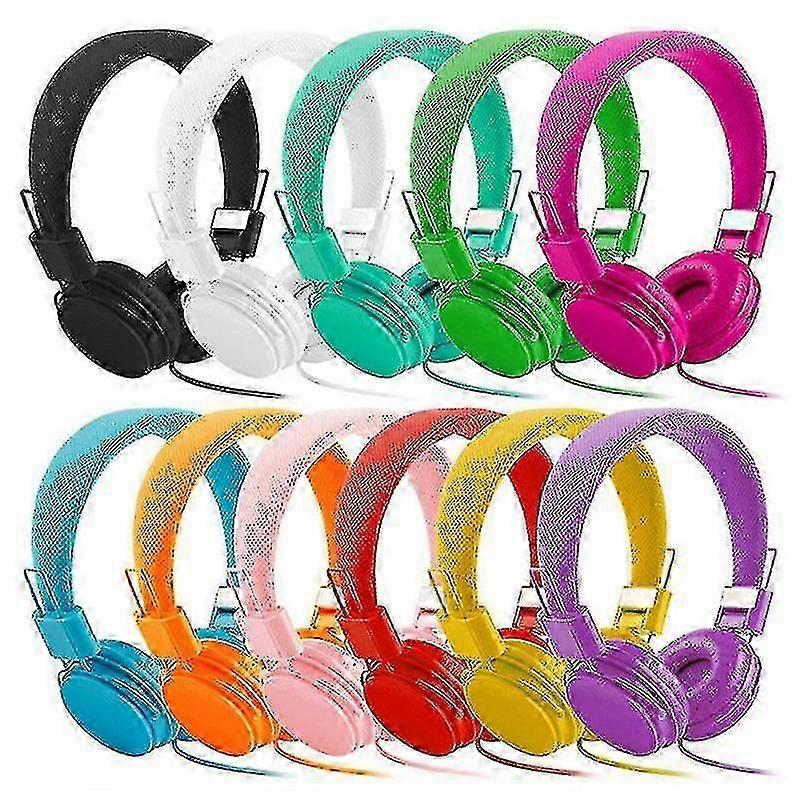 Fones de ouvido infantis dobráveis ajustáveis para meninas e meninos com conector de 3,5 mm, fone de ouvido leve para crianças