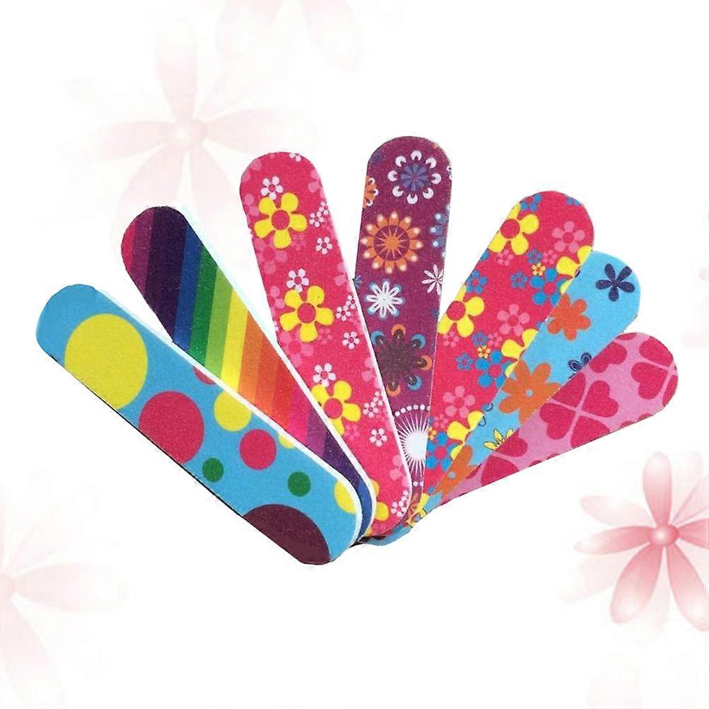 50pcs Mini Nail Files Bulk Double Side Printed Boards Manicure Tools for Nails Art