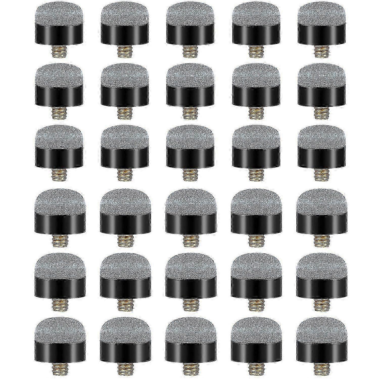 30pcs 12mm/13mm Billiard Cue Stick Tips Screw-On Ferrules Replacement
