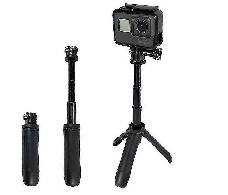 قضيب تمديد GoPro Mini + حامل ثلاثي القوائم ، عصا سيلفي جيب الكاميرا الرياضية