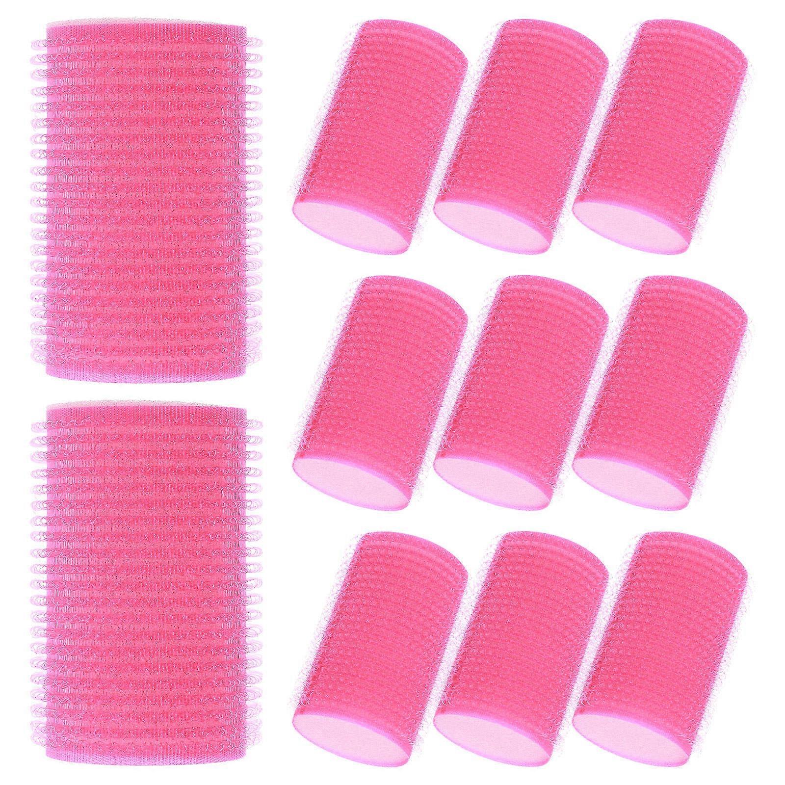 12PCS Self Adhesive Hair Curlers, Lightweight Sponge Hair Styling Tools for Women, Easy to Use for Curls, Rosy & Blue