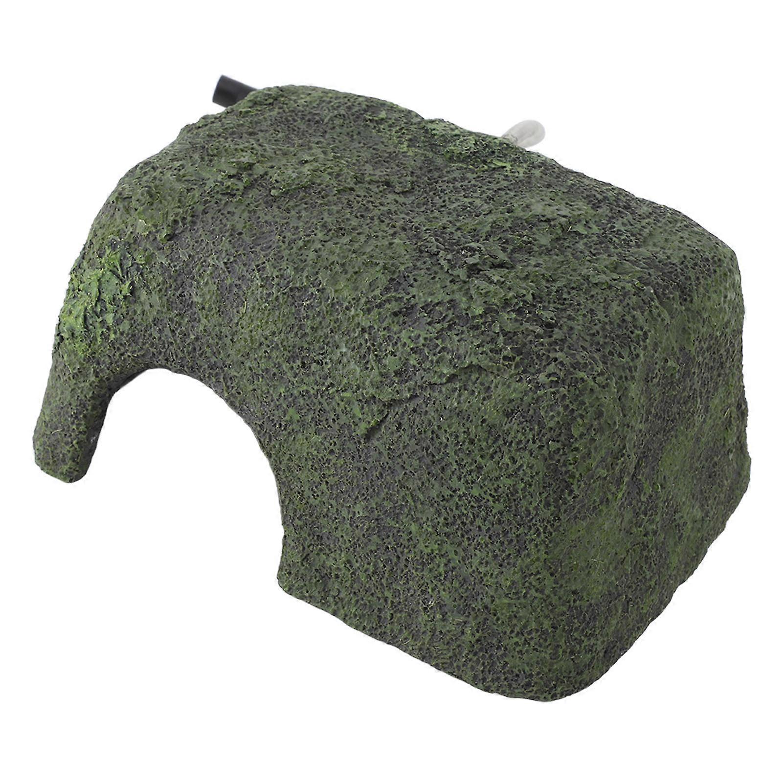 Heated Reptile Cave Reptile Rock Hide Cave Hiding Place for Snakes Lizards Increase Reptile Appetite Improve Digestion 12V EU Plug 100‑240V 