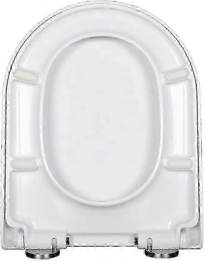 V-förmiger und U-förmiger Toilettensitz, kompatibel mit Soft-Close-Mechanismus und leicht zu reinigendem weißem Design mit Schnellverschlussfunktion