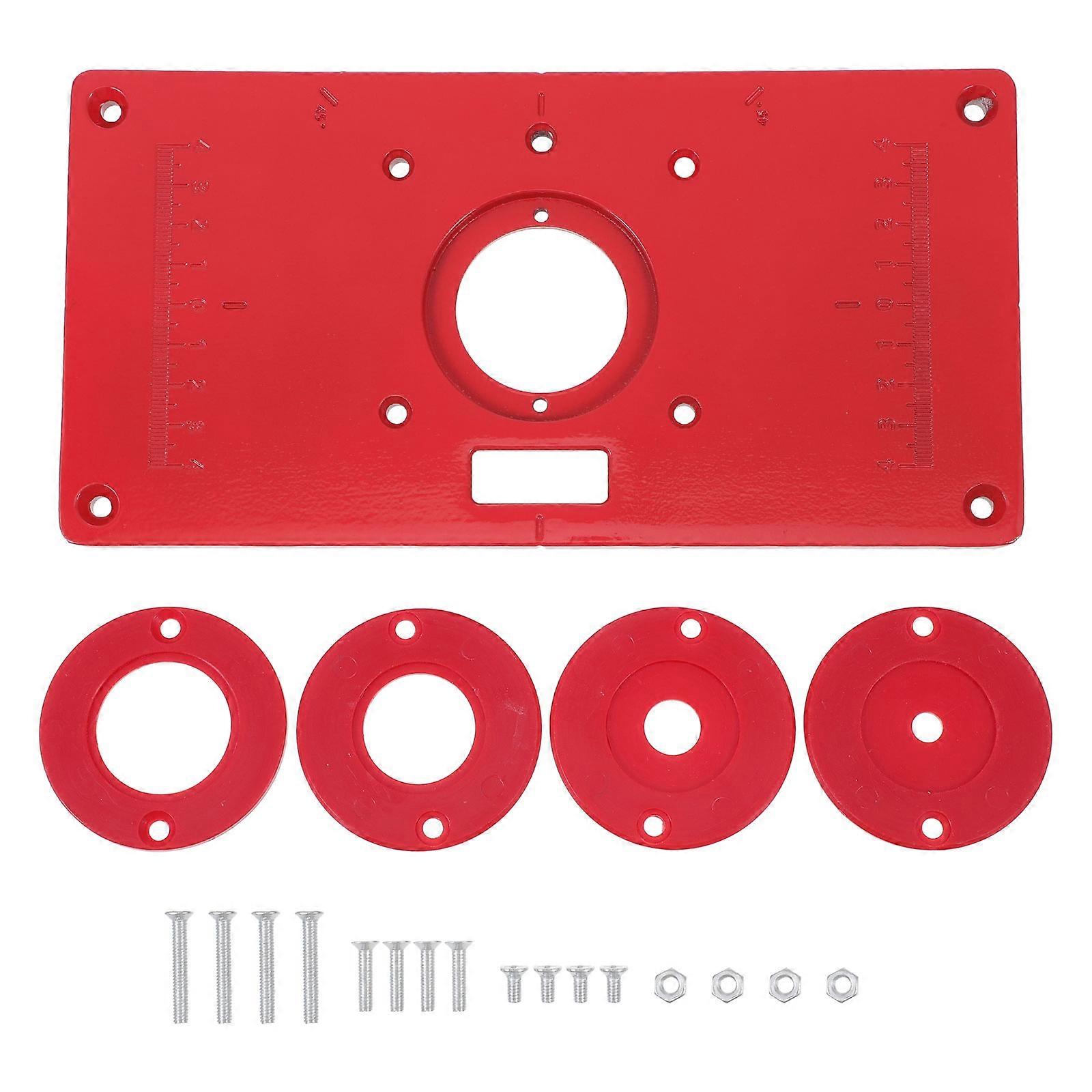1 Set Woodworking Trimming Machine Board Aluminum Alloy Plate Router Insert Plate
