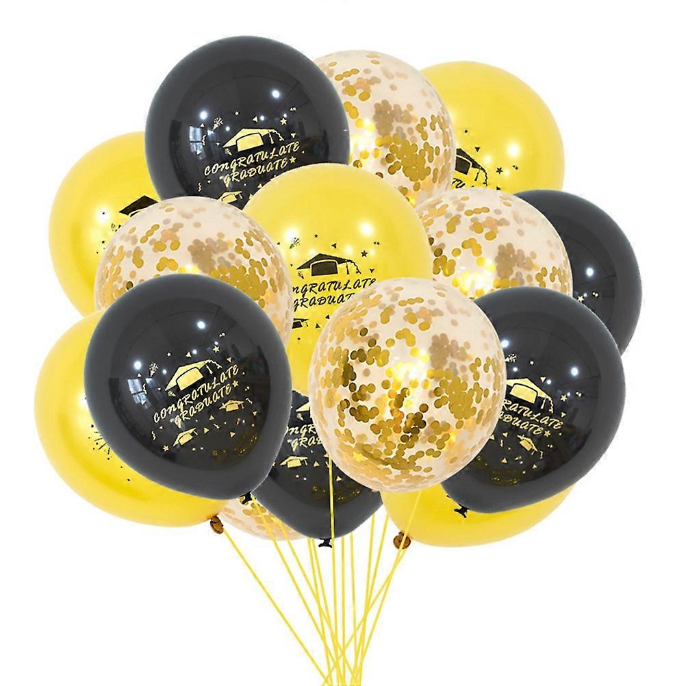 Balloon Decorations Creative Graduation Latex Balloons Set Round Shape Graduation Season 15Pcs