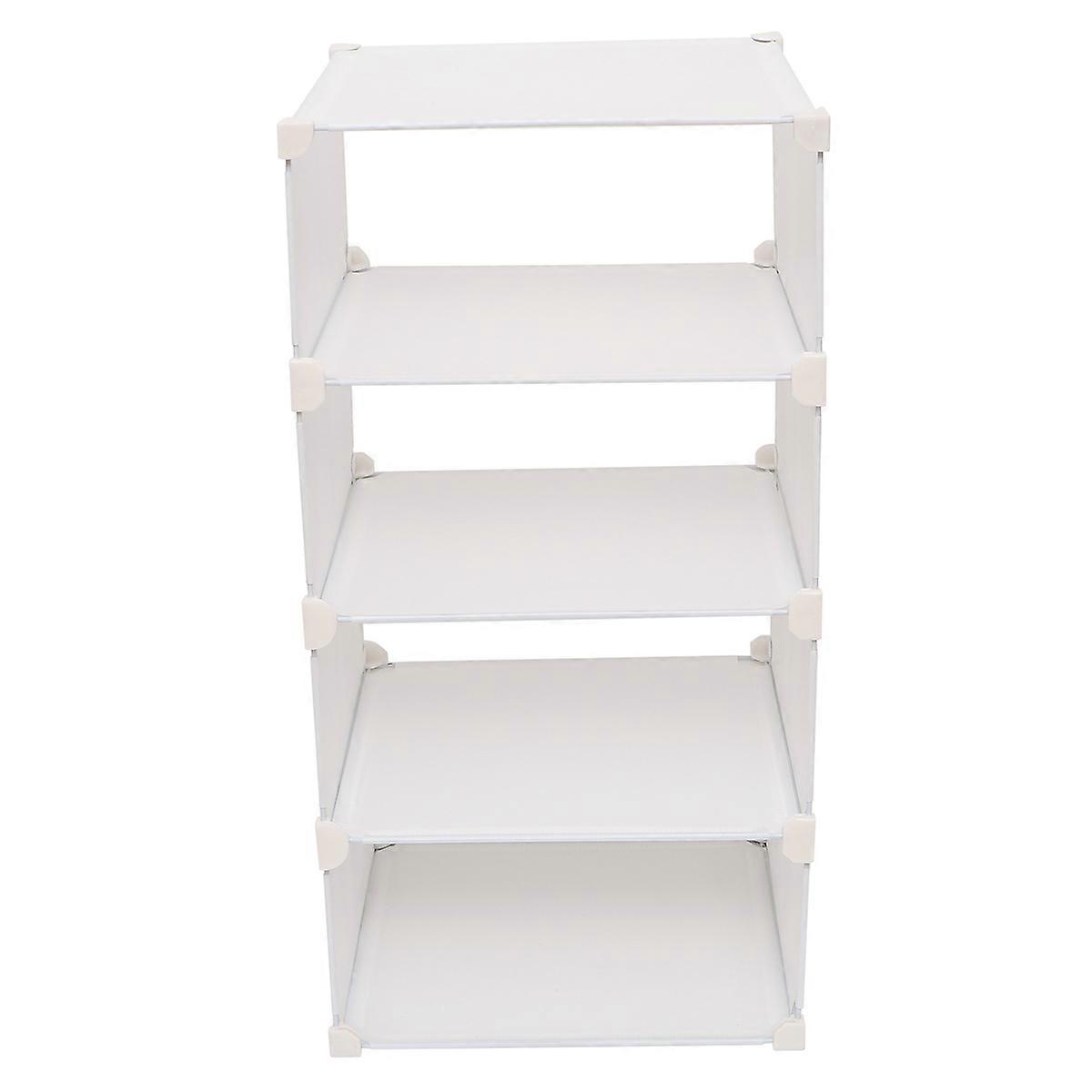 Cabinet Organizer Shelf Stackable Wardrobe Storage Resin Organizer for Home Use 70.5x36 Cm White 1Set