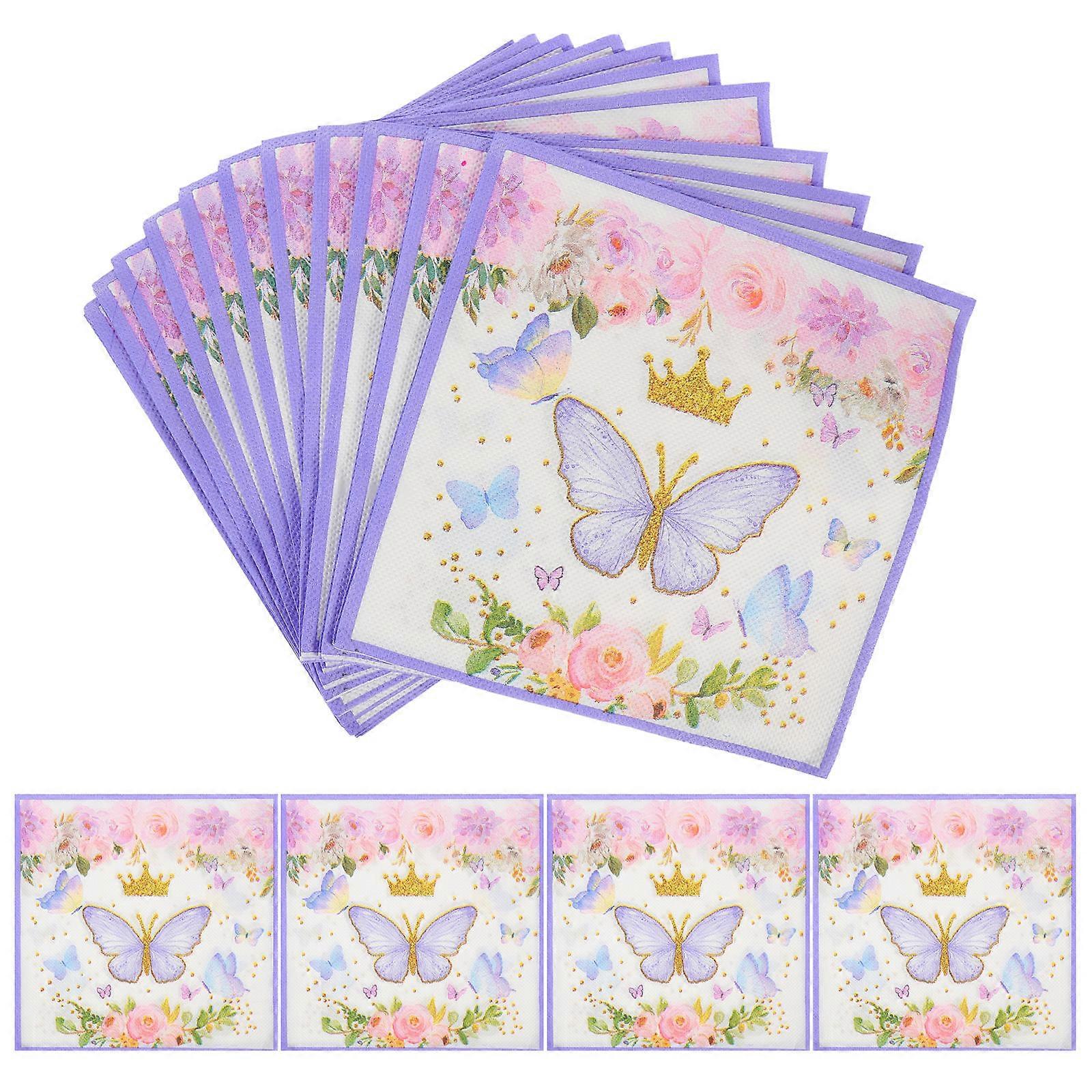 Adorable Colorful Napkins Party Supplies for Dinner Square Printing Design Paper 100Pcs