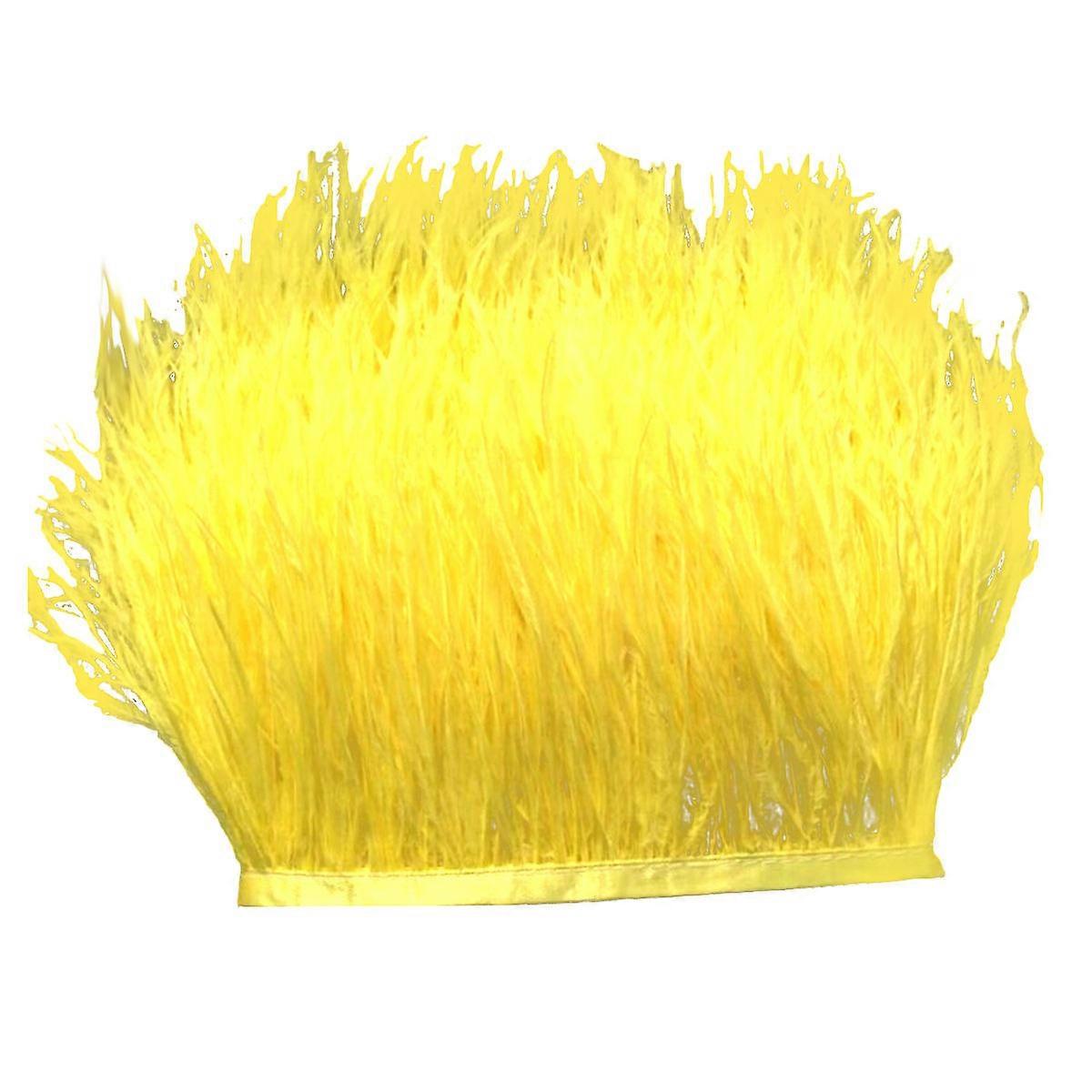Costume Accessory Plume Trim Yellow 2m Length For Stage Decoration 1Set