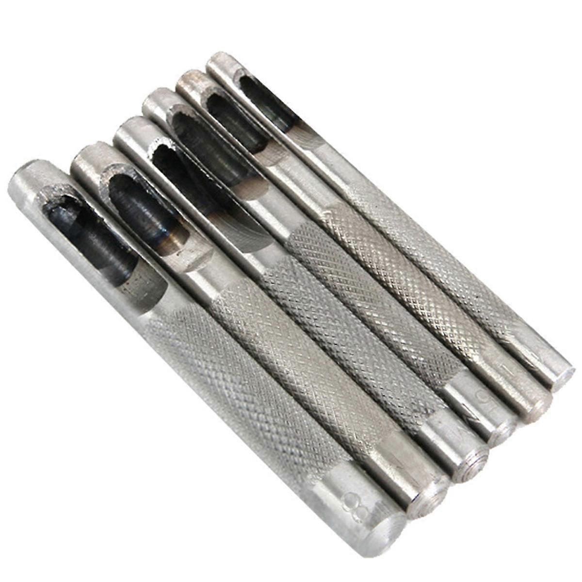 Hollow Punch Tool Leather Punch Set 3mm 4mm 5mm 6mm 7mm 8mm Practical Design For Leather Craft 6Pcs