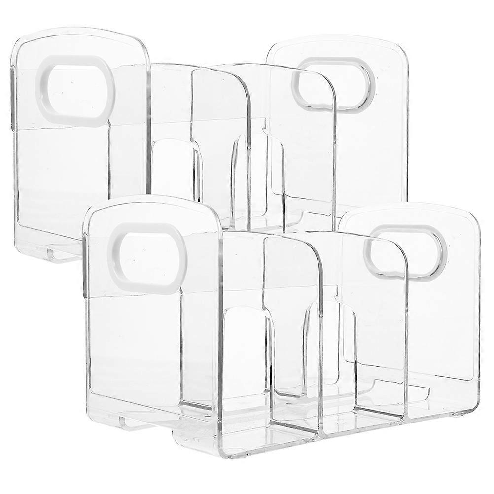 Convenient Book Organizer Rectangular Shape Transparent Color For Students And Professionals 2Pcs