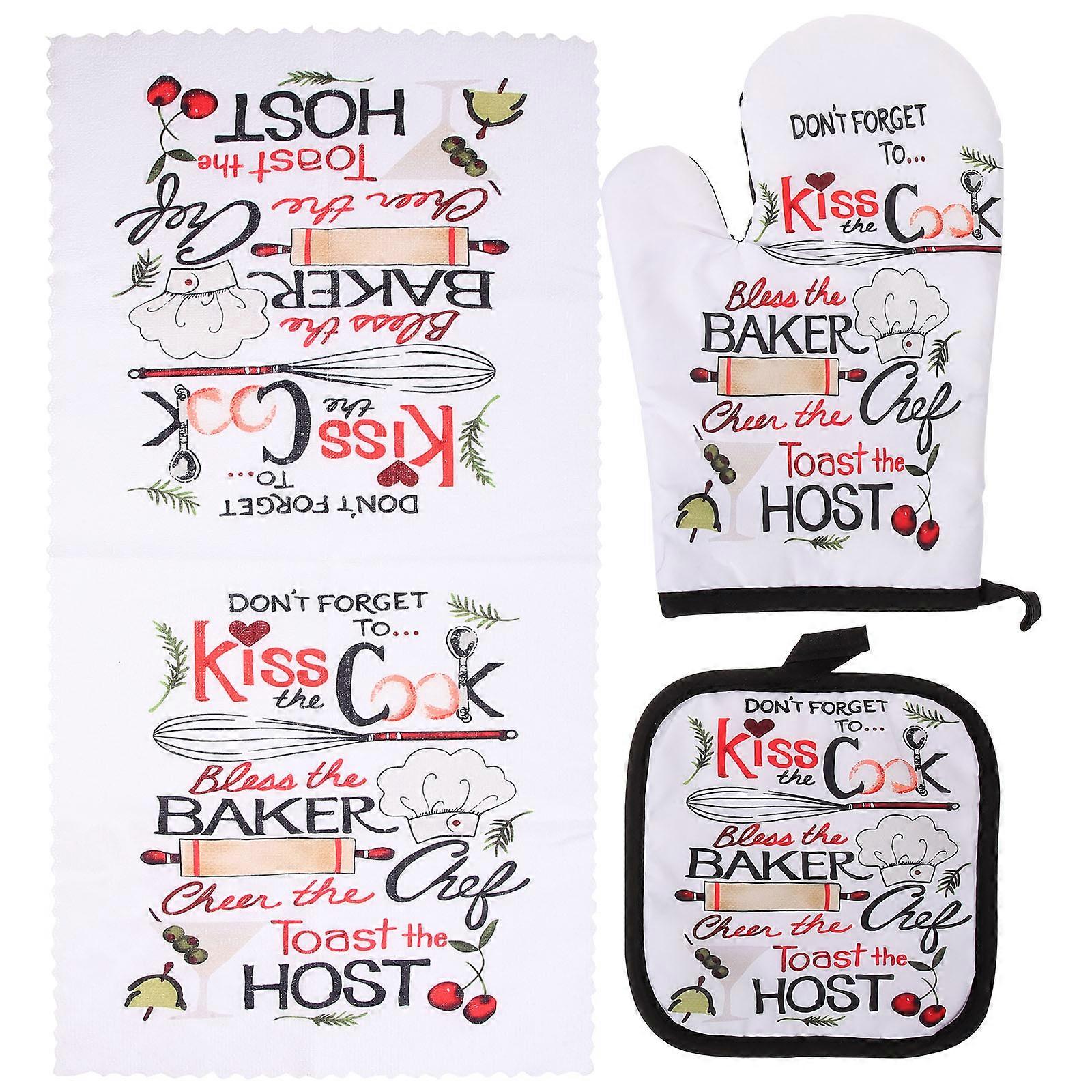 Kitchen Oven Mitts Microwave Oven Polyester 60.00X30.00X0.10Cm 1Set