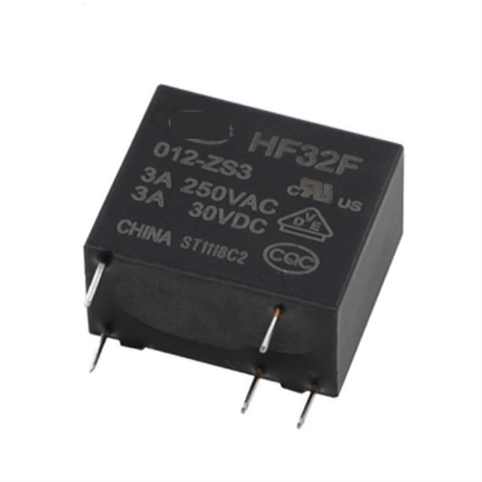 HF JZC-32F Relays 5PCS 5PIN 3A 250VAC 3A 30VDC 5V 12V 24V Compatible Size ZS3 Model 012 024