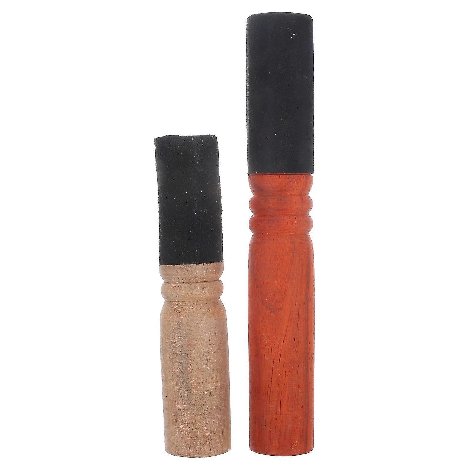 Singing Bowl Mallet Small Professional Mallet Sound Bowl Accessories Assorted Color 12.50x2.60x2.60cm Wear-Resistant 2Pcs