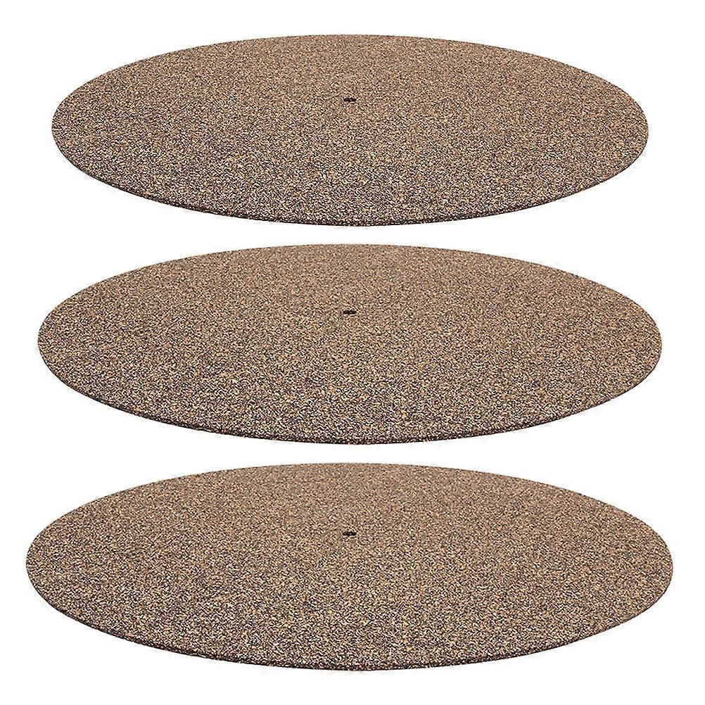 Vinyl Record Slipmat Cork Turntable Anti Absorption 3Pcs