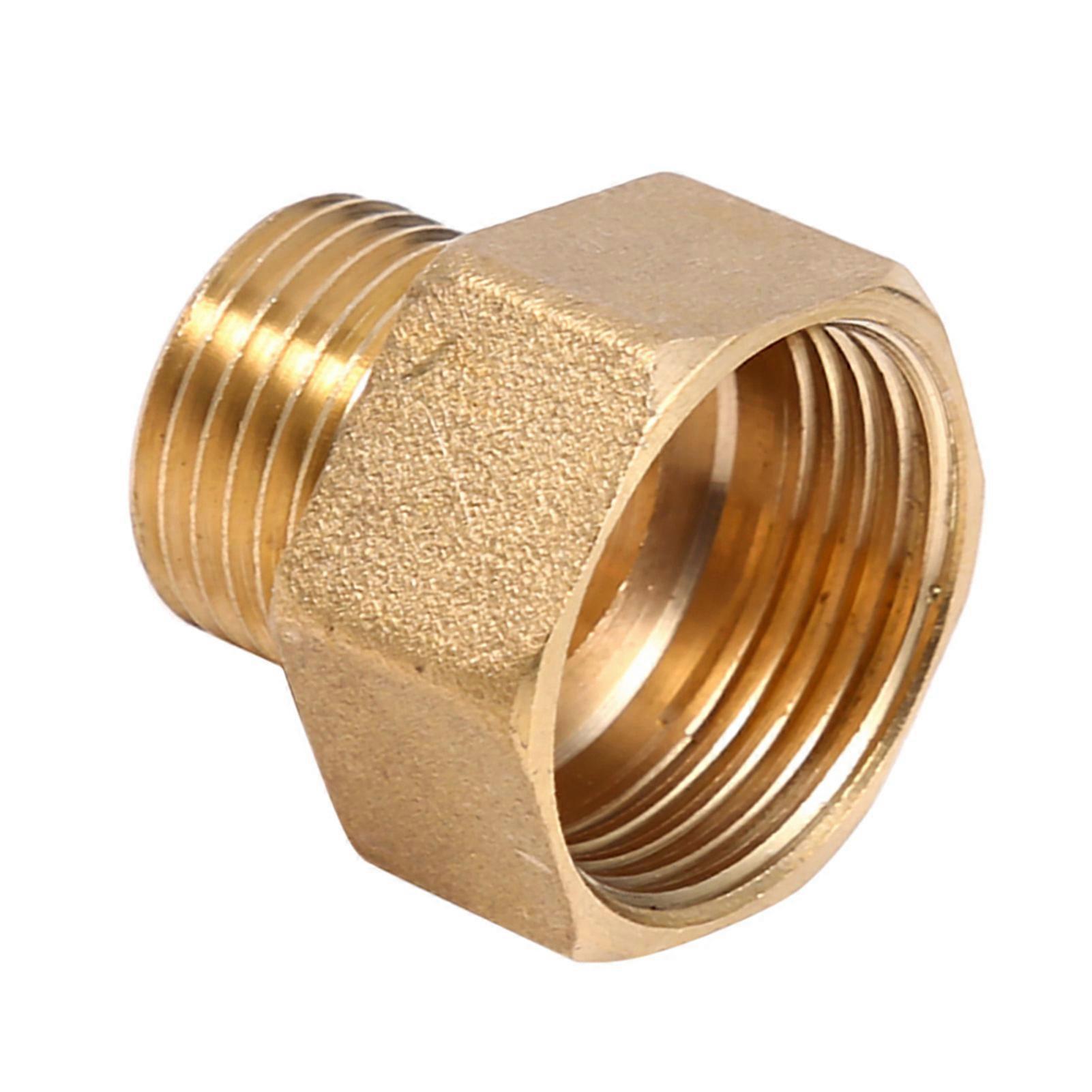1pc Brass Water Pipe Hex Socket Reducer Adapter 1/2 BSPT Male Thread & 3/4 BSPT Female Thread