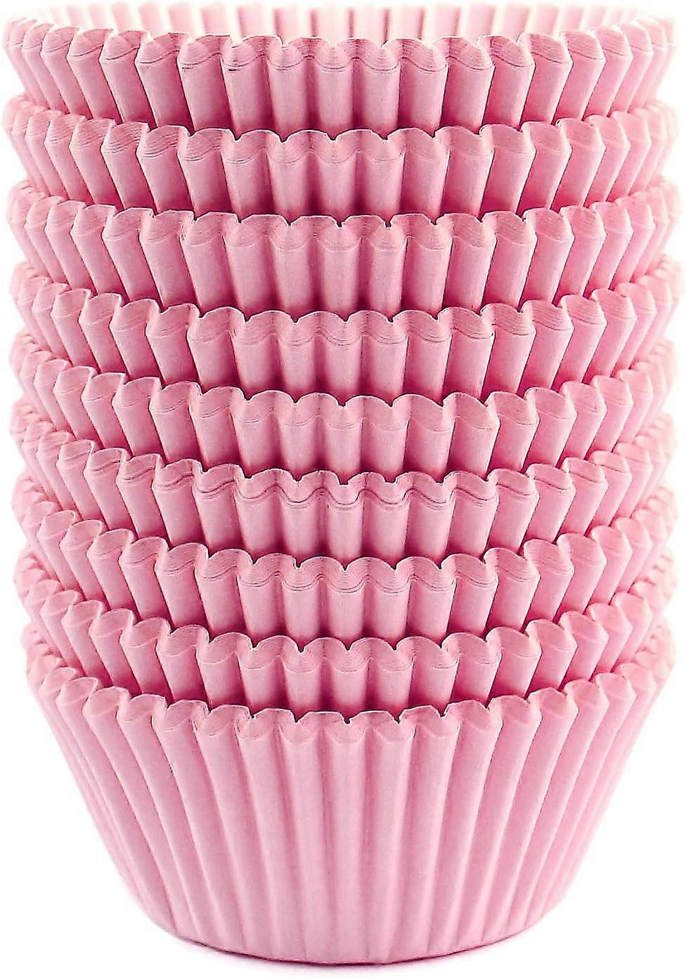 Standard Size Baking Cups Thanksgiving Easter Cupcake Liners 200 pcs (Light Pink)