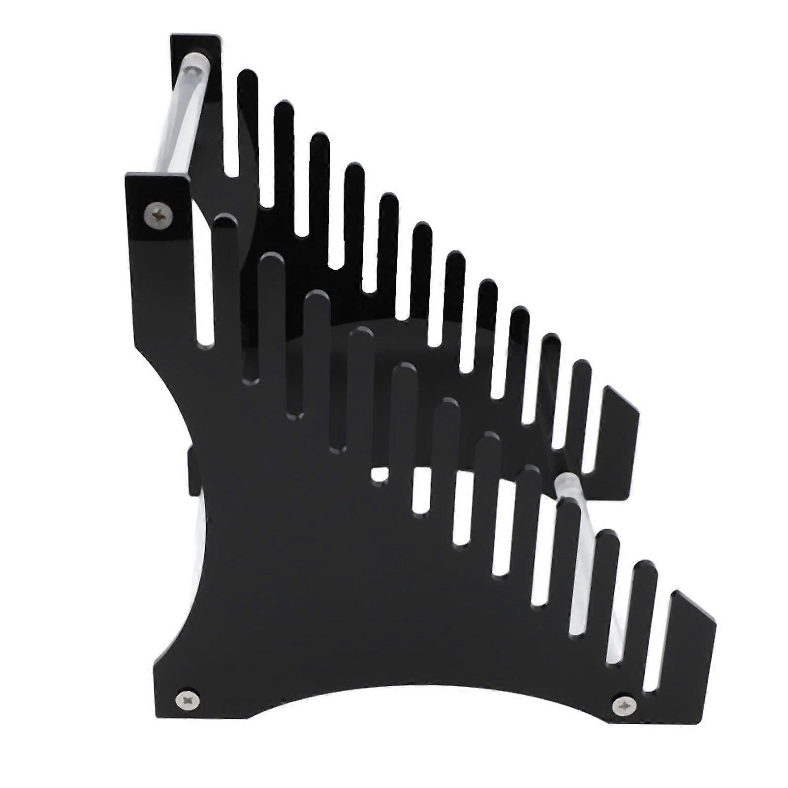 Rekord Rack Display Organizer Modern Rekord Stand Black Desktop Storage Solution