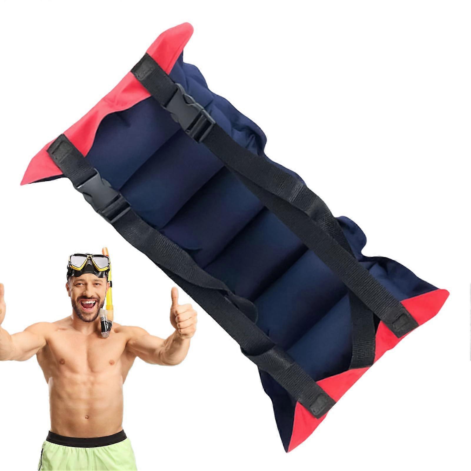 Swimming Belt for Adults, Ergonomically Adjustable Buoyancy Belt with Buckle for Open Water Training, Foldable Swimming Device