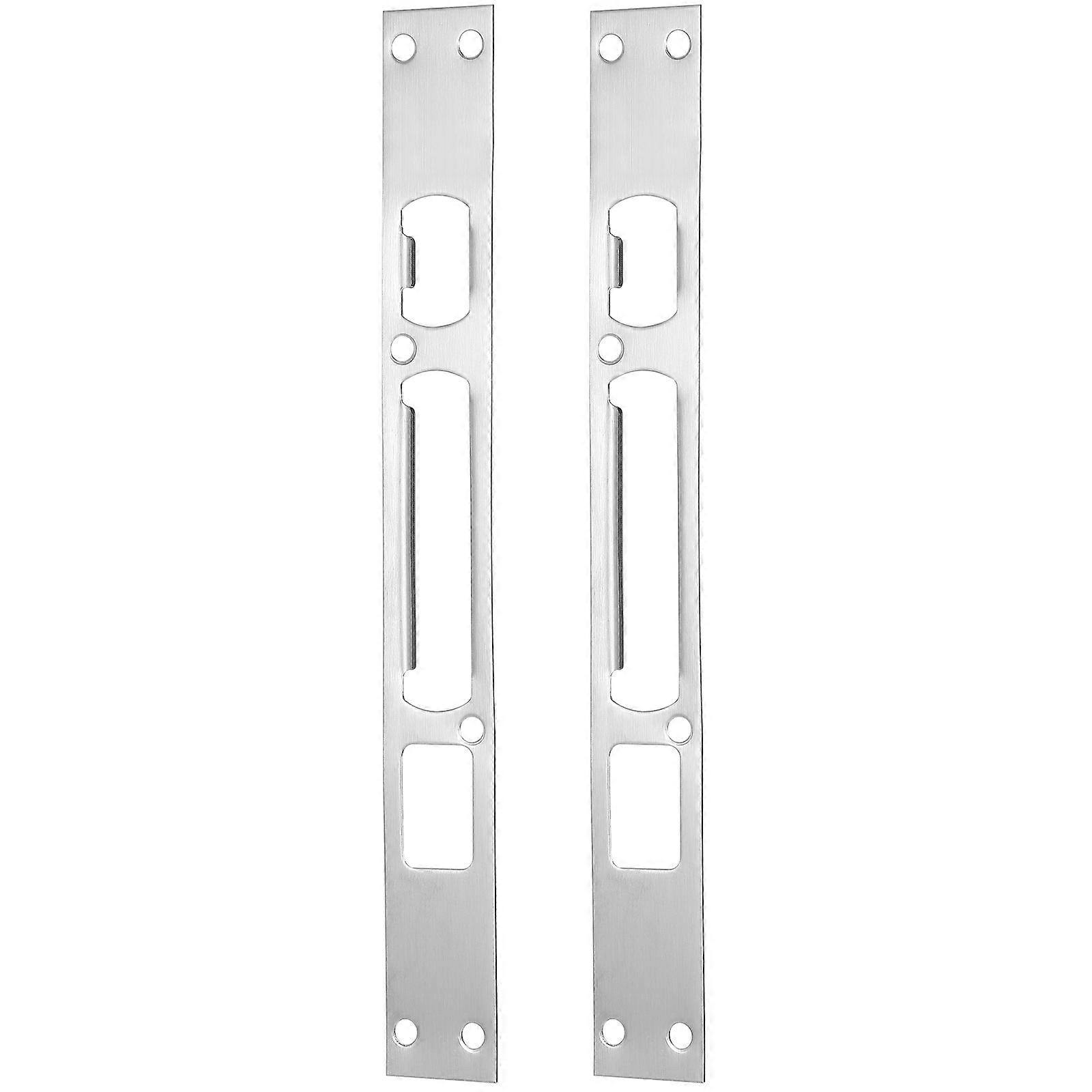 Security Locks For Doors Inside Home Security Reinforcement Plate 26.00X3.00X0.80CM Silver 2Pcs