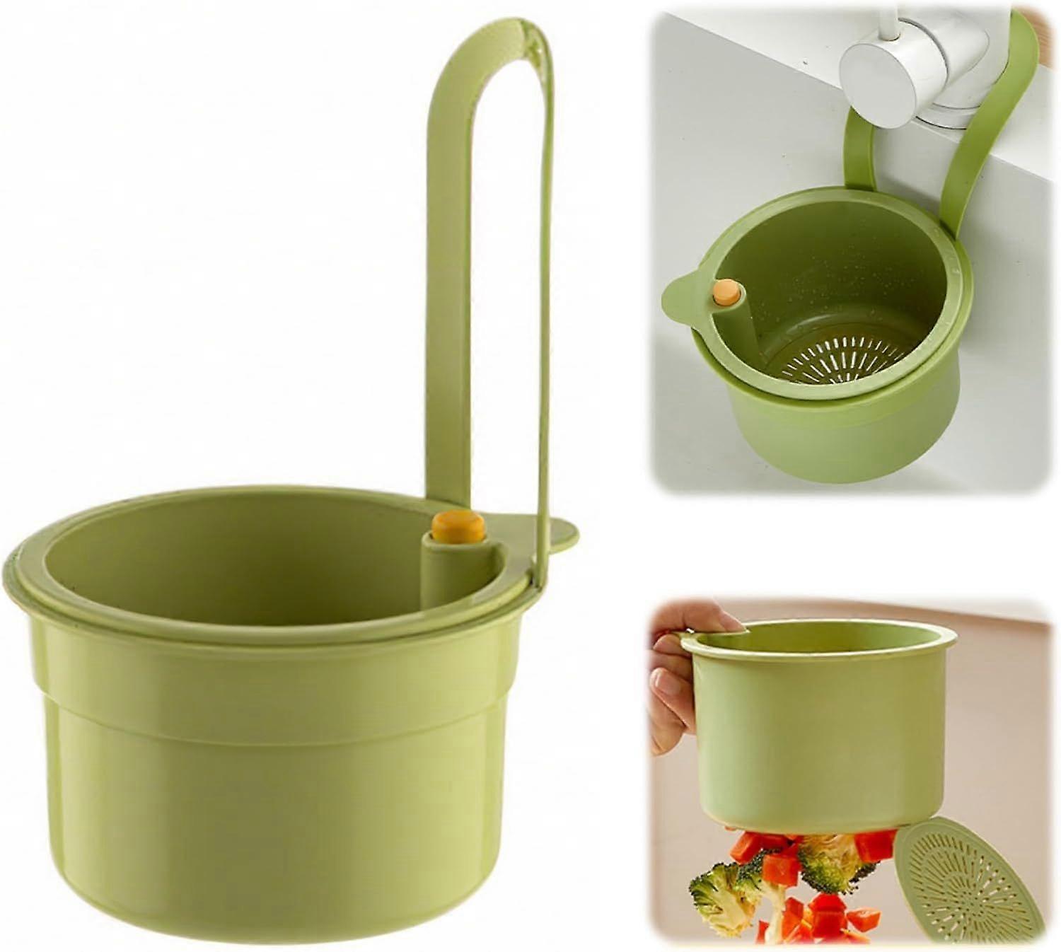 Sink Strainer, Snap Button Sink Strainer Tap Hanging, Without Smudging Hands, Removable Silicone Sink Strainer for Washing for Kitchen Sinks