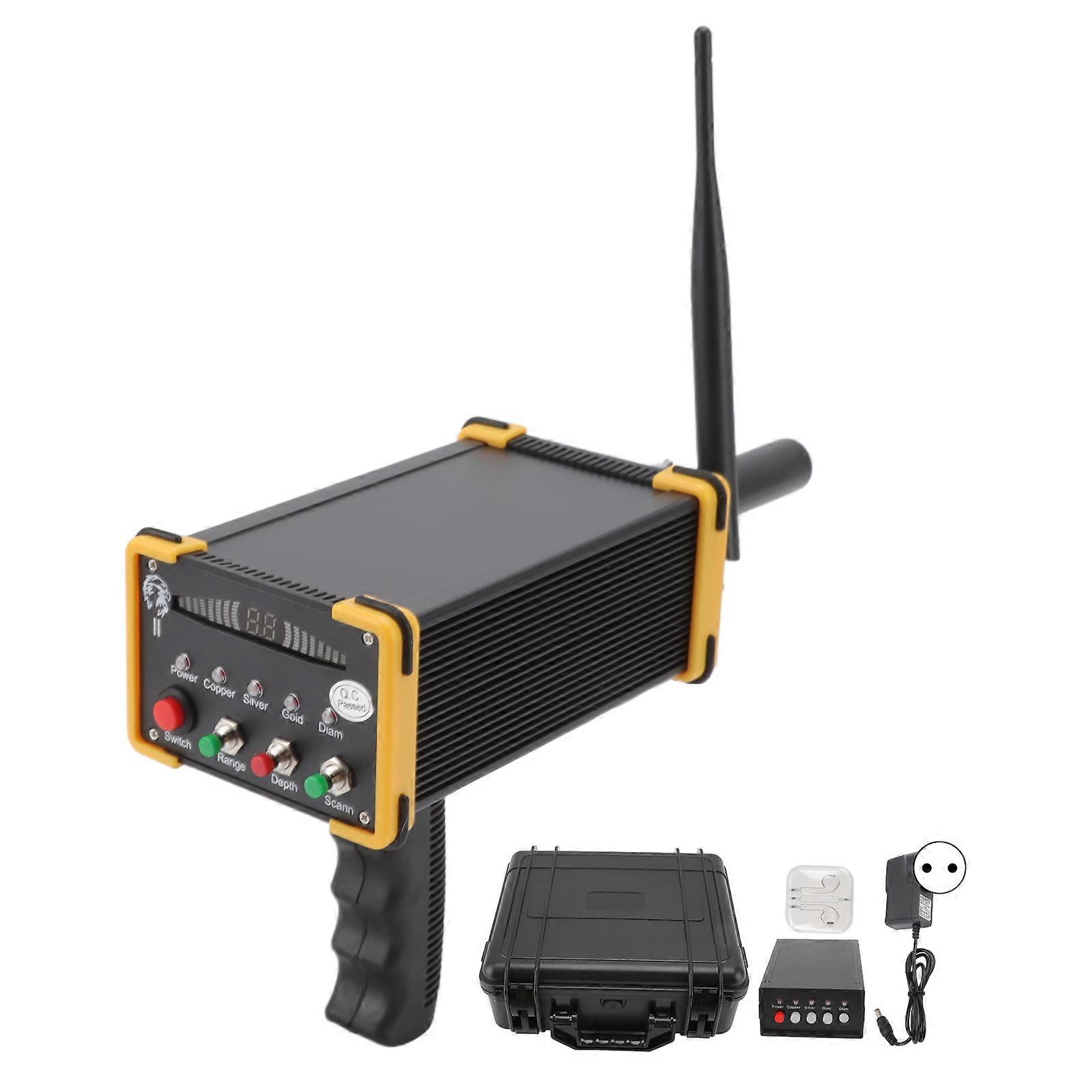 15m Deep Metal Detector with 1000m Range, Type ID & Precise Location, EU Plug 100-240V