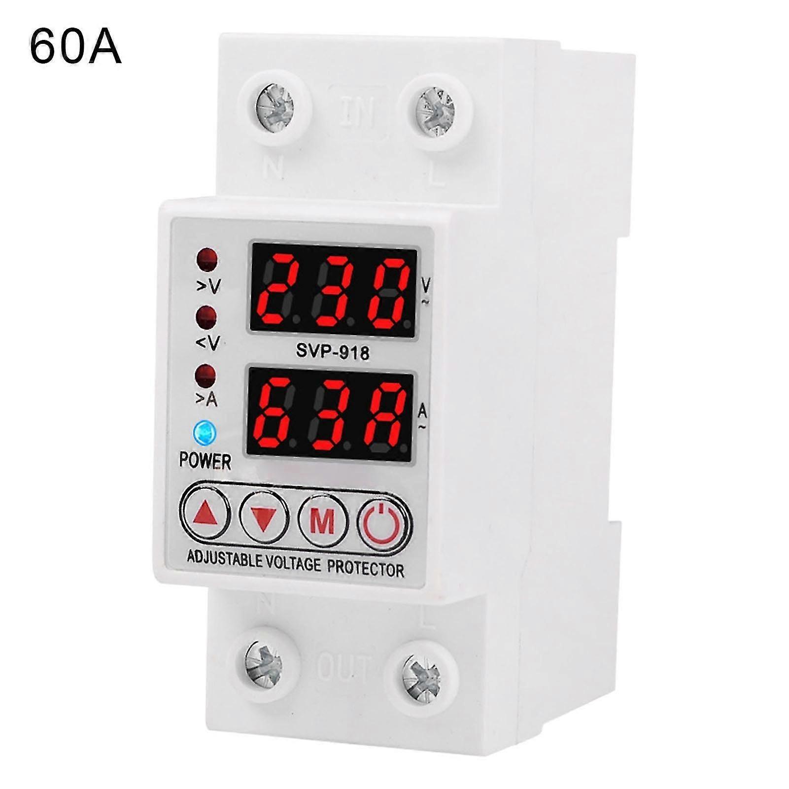 Svp-918 Voltage Protector Single Phase Auto-Recovery Good Durability 220v Ac Adjustable Voltage Protective Device Breaker For Electrical Equipment Qin